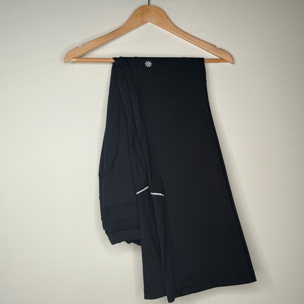 Athleta Black Flare Joggers with Reflective Detail – Size M – NWT - Picture 1 of 8